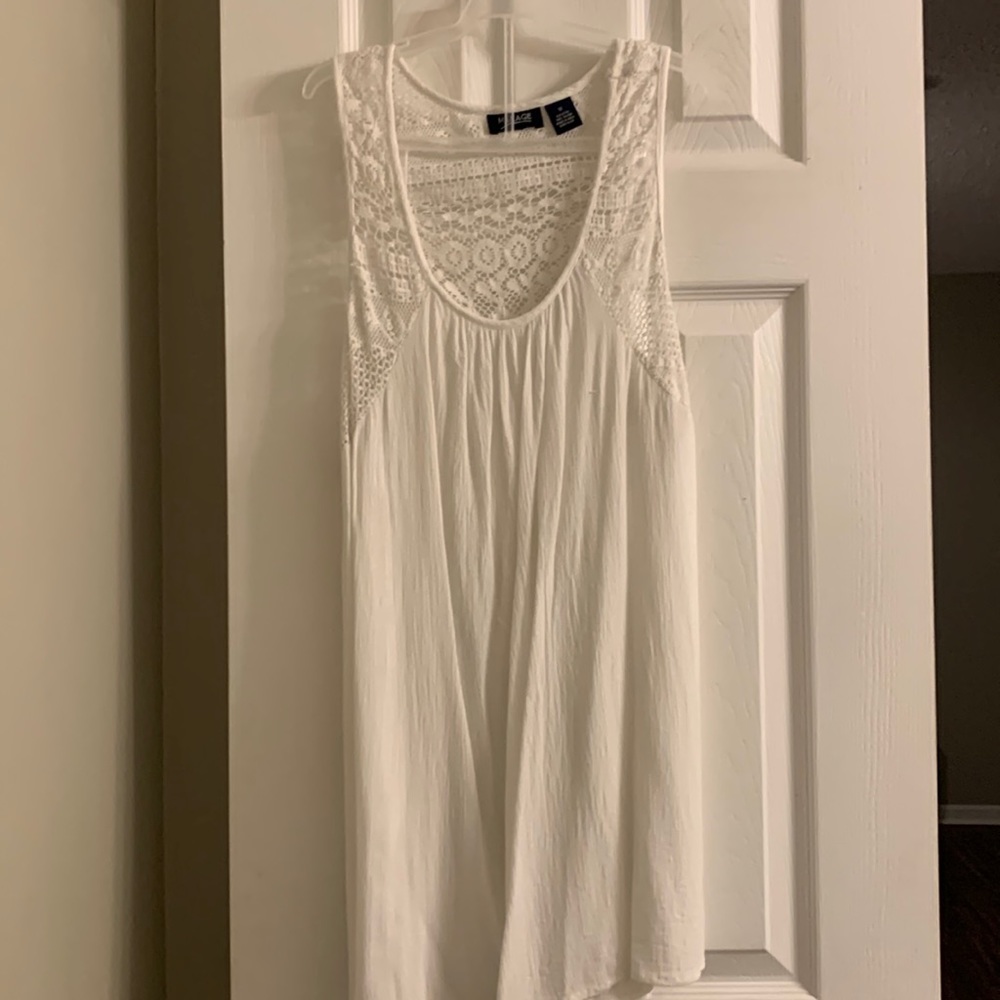 Mileage Size 1X Crocheted Back Tank